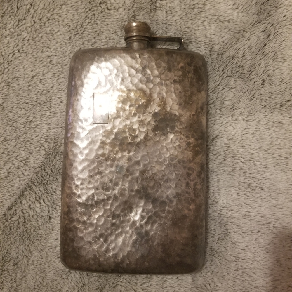 Silver plated Hip  full pint Flask
